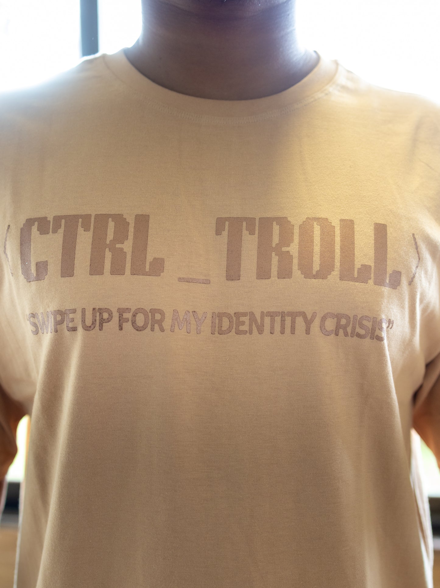 CTRL_TROLL – “Swipe Up for My Identity Crisis.” Unisex T-Shirt